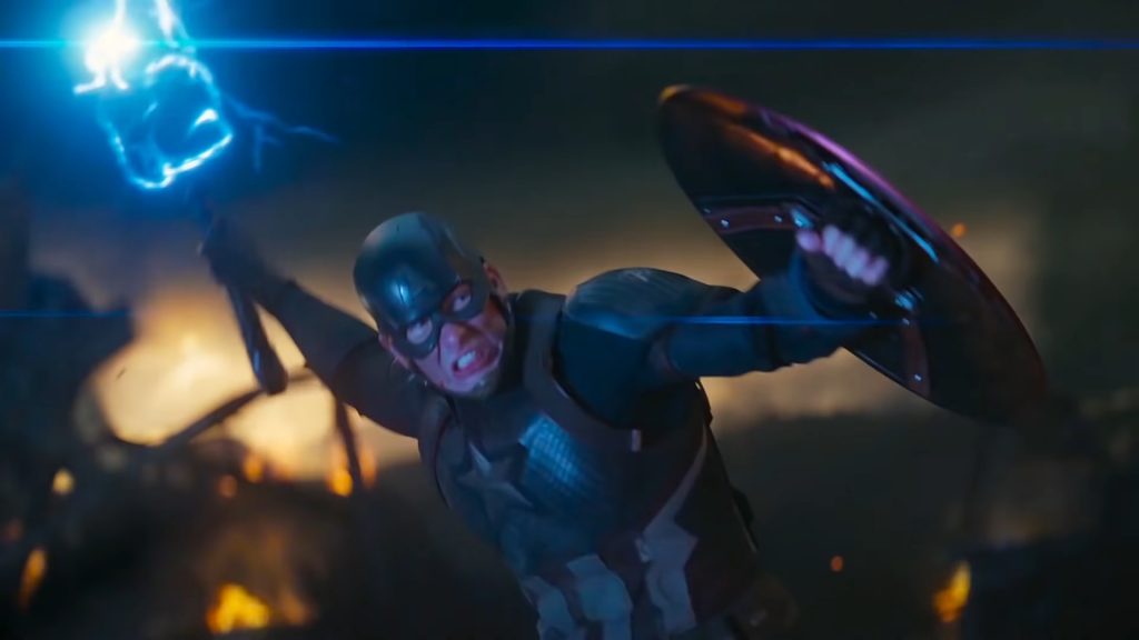 Captain America Lifting Thor Hammer
