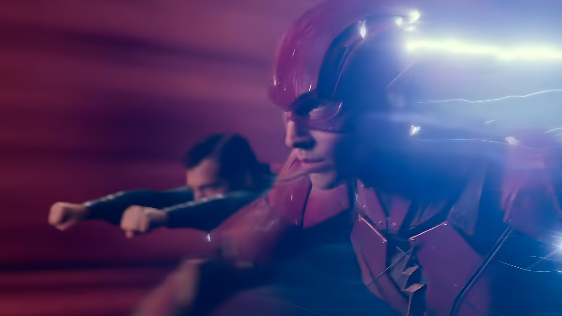 Flash In a Race With Superman