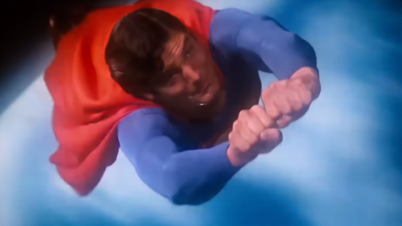 Superman Flying Around Earth