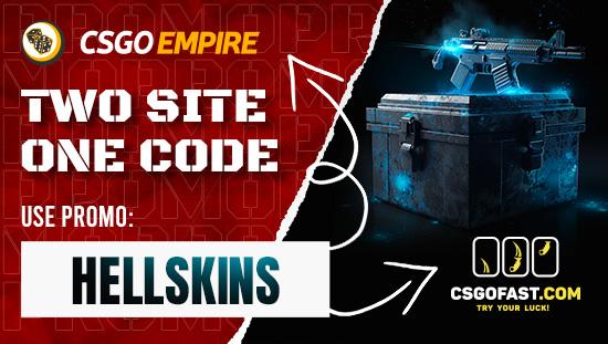 CSGOEmpire free codes: use HELLSKINS for 3 Skin Cases